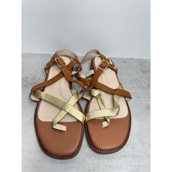 Cole Haan‎ Sandals Size 5.5B Strappy Crisscross Leather Cushioned - Picture 3 of 10